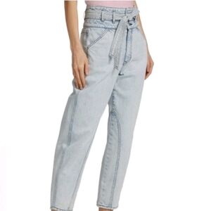 Veronica Beard Light Blue High-Waisted Barrel Leg Women's Jeans Size 26 28 In